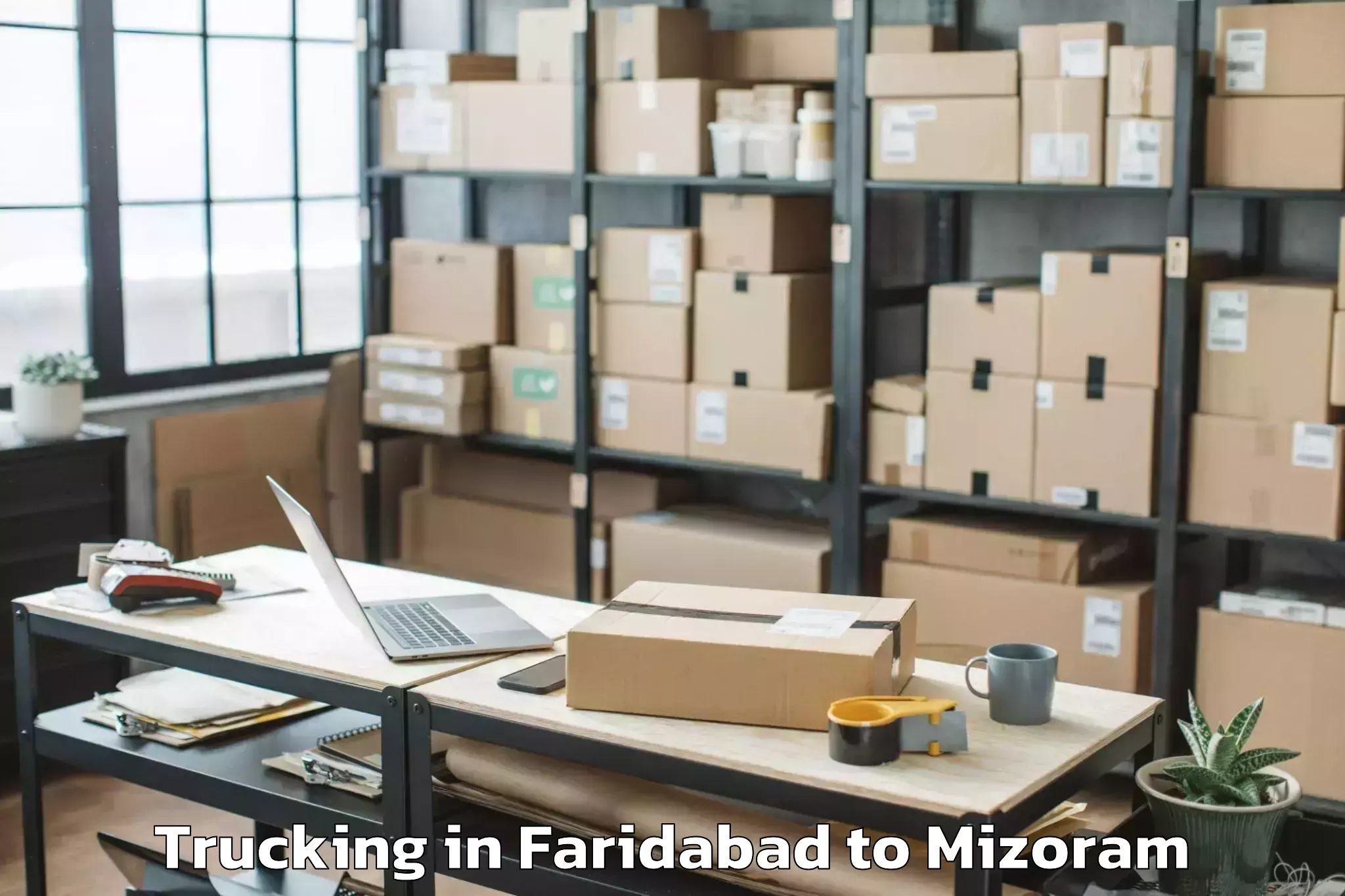 Trusted Faridabad to Saitual Trucking